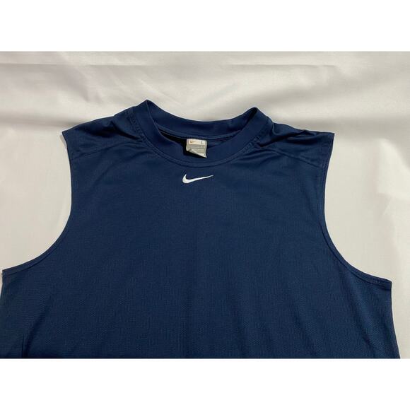 Nike Sleeveless Dri-FIT Shirt – Blue, Size Large Athletic Performance Top - Picture 6 of 7